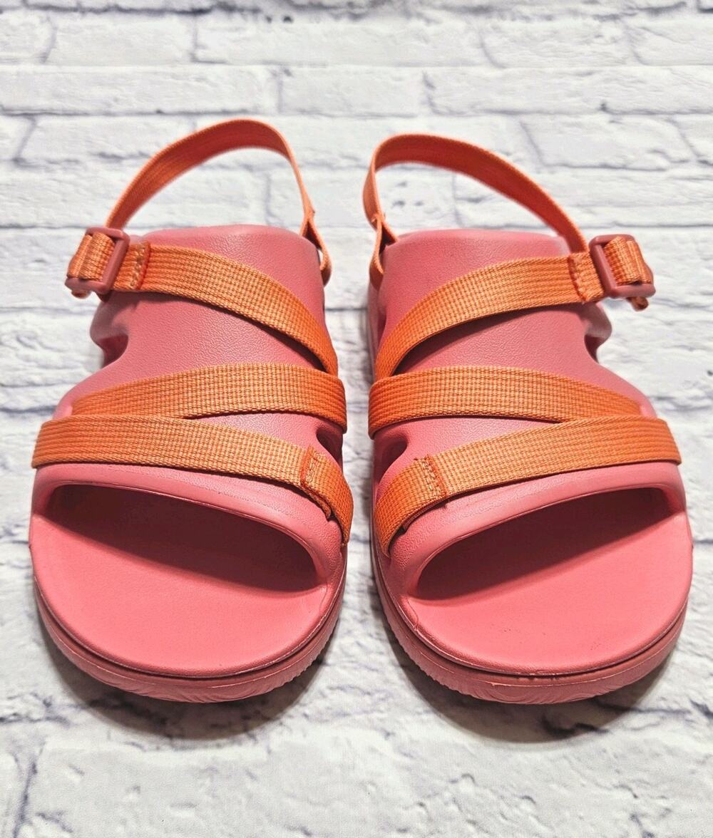 Chaco Chilos Sport Sandal Womens Pink Orange Adjustable Strap Comfort New Size 7